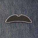 Aufnäher - Schnurrbart - Mustache dick geschwungen - Sticker