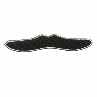 Aufnäher - Schnurrbart - Mustache dünn geschwungen - Sticker