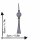 Aufnäher - Fernsehturm Berlin - grau 12 cm - Patch