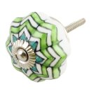 Möbelknauf aus Keramik Shabby Chic Rosette -...