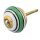 Ceramic door knob shabby chic - Stripes - green-blue
