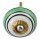 Ceramic door knob shabby chic - Stripes - green-blue