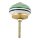 Ceramic door knob shabby chic - Stripes - green-blue