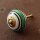 Ceramic door knob shabby chic - Stripes - green-blue