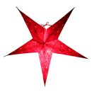Papierstern - Weihnachtsstern - Stern 5zackig rot...