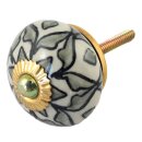 Möbelknauf aus Keramik Shabby Chic - Blume 25 -...