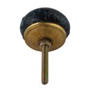 Ceramic door knob shabby chic - used look - blue - brown