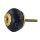 Ceramic door knob shabby chic - used look - blue - brown