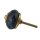Ceramic door knob shabby chic - used look - blue - brown
