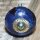 Ceramic door knob shabby chic - used look - blue - brown