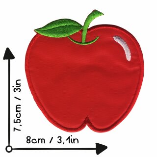 Aufnäher - Apfel - rot - Patch