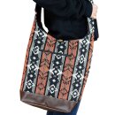Shopper - Ethnic Look - woven - orange - Diamond pattern