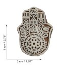 Wooden Stamp - Hamsa - 2,7 inch - Stamp made of wood