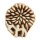 Wooden Stamp - Dahlia - 1,3 inch - Stamp made of wood