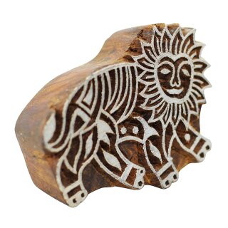 Stempel aus Holz - Löwe - links - 7 cm - Holzstempel
