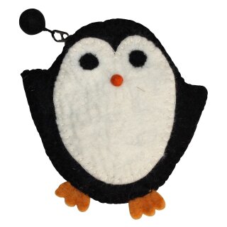 Filzbörse mit Reißverschluss - Pinguin