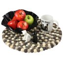 Felt Coaster - Felt balls - Coasters for drinks - colourful grey - Natural Shades - round