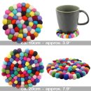 Felt Coaster - Felt balls - Coasters for drinks -...