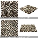 Felt Coaster - Felt balls - Coasters for drinks - colourful grey - Natural Shades - square