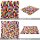 Felt Coaster - Felt balls - Coasters for drinks - multicoloured - square