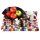 Felt Coaster - Felt balls - Coasters for drinks - multicoloured - square