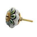 Möbelknauf aus Keramik Shabby Chic - Rosette -...
