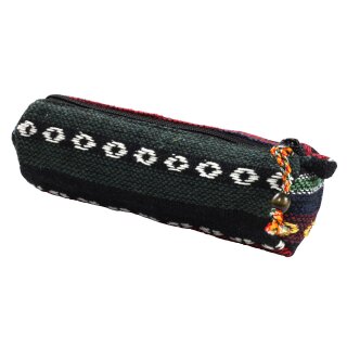 Cotton Pencil Case - 7,8 x 2,7 inch - Knitting Pattern - round - pattern 13