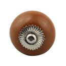Möbelknauf aus Keramik Shabby Chic - ockerbraun
