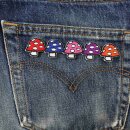 Patch - Colorful Mushrooms - red-blue-rose-purple