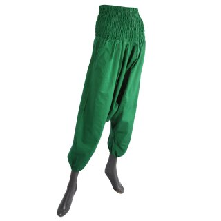 Harem Pants - Aladin Pants - Model 01 - plain forest green