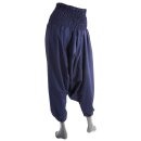 Harem Pants - Aladin Pants - Model 01 - plain dark blue