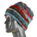 Woolen Hat - Beanie - striped - blue-red