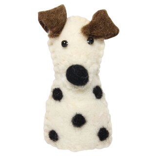 Fingerpuppe aus Filz - Hund - Dalmatiner - Finger Püppchen