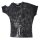 Shirt mit Cut Out rechts - Used Look - Asymmetrisch - Stonewashed - schwarz
