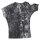 Shirt mit Cut Out rechts - Used Look - Asymmetrisch - Stonewashed - schwarz