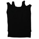 Tank Top mit Cut Outs - Minikleid - Cold Shoulder - Totenkopf - schwarz