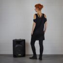 Tank Top mit Cut Outs - Minikleid - Cold Shoulder - Totenkopf - schwarz