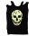 Tank Top mit Cut Outs - Minikleid - Cold Shoulder - Totenkopf - schwarz
