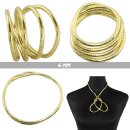 Flexible necklace snake chain gold-colored light chain bracelet