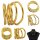 Flexible necklace snake chain gold-colored dark chain bracelet