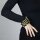Flexible necklace snake chain gold-colored dark chain bracelet