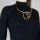 Flexible necklace snake chain gold-colored dark chain bracelet