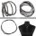 Flexible necklace snake chain anthracite chain bracelet