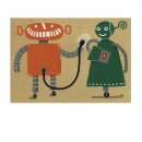 Postcard - Robots in love