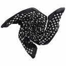 Cotton scarf - Dots 2,5 cm black - white 1 - squared kerchief