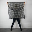 Baumwolltuch - Punkte 2,5 cm schwarz - weiß - quadratisches Tuch