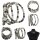 Flexible necklace snake chain silver-anthracite chain bracelet