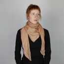 Cotton scarf - brown - light - squared kerchief