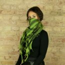 Kufiya - green - black 03 - Shemagh - Arafat scarf
