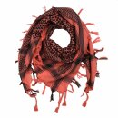 Kufiya - red-terracotta - black 02 - Shemagh - Arafat scarf